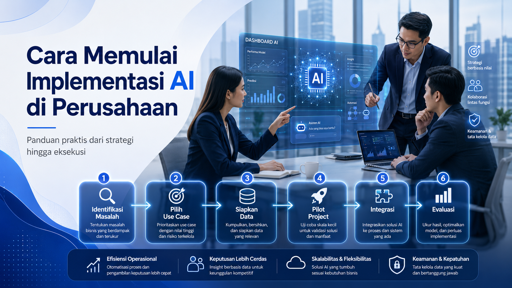 Cara Memulai Implementasi AI di Perusahaan: Panduan Praktis dari Strategi hingga Eksekusi